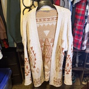 Chic Cream and Tan Women's Cardigan